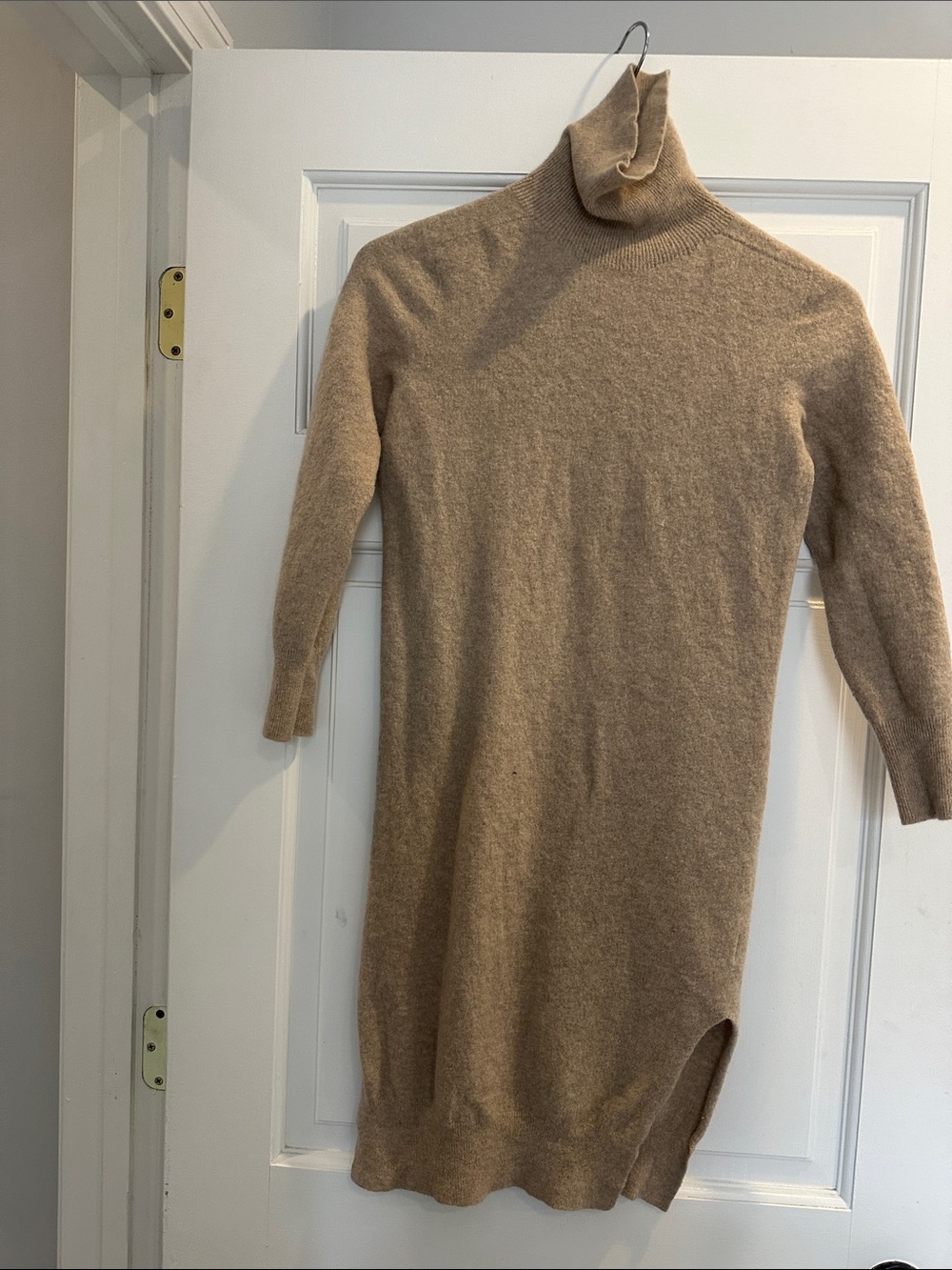 H&M Tan Turtleneck Sweater Dress